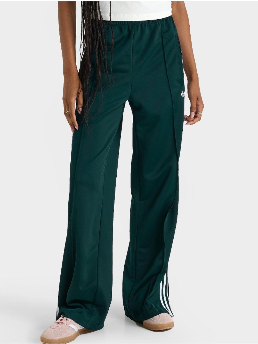 ADIDAS WOMENS 3 STRIP FIREBIRD TRACK PANTS SZ XS NWT AURA GREEN HTF COLOR - Picture 10 of 12
